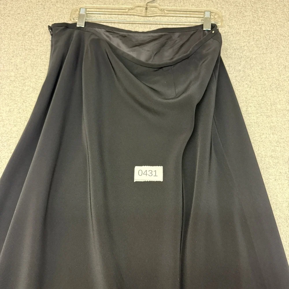 Unbranded Black Maxi Skirt Size Large Rhinestone Studded Formal A-Line Long Dres